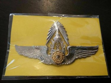 Master Pilot Wing Royal Thai Army Metal Badge Pin Rare