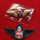 Balloon Red, Royal Thai Army Parachutist Wings Badge PIN Thai Military 1 Pair