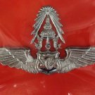 MASTER DEGREE ROYAL THAI AIR FORCE TRANSPORTATION METAL WING BADGE PIN RTAF