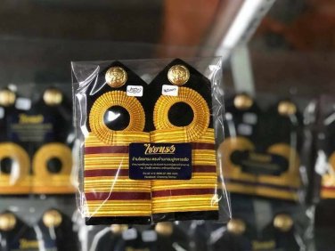 CAPTAIN, Capt. Shoulder Boards Rank Royal Thai Navy Rank, RTN Marine 000#1