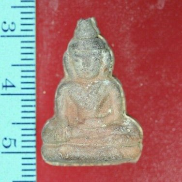 ST22l;l;-Phra Khunphon Vintage Buddhist Talisman Thai Amulet Pendant+Case Magic
