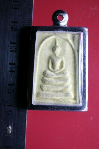 S12-Phra Somdej Vintage Back Yantra Buddhist Talisman Thai Amulet Pendant Magic