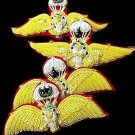 2 Old Wings Thai Army Airborne Parachutist and 2 Wings Honorary Class Handmade