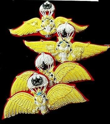 2 Old Wings Thai Army Airborne Parachutist and 2 Wings Honorary Class Handmade