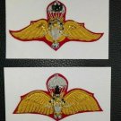 Original 2 RTA Thai Army Parachutis​t Wings Golden tinsel Handmade Back Pins