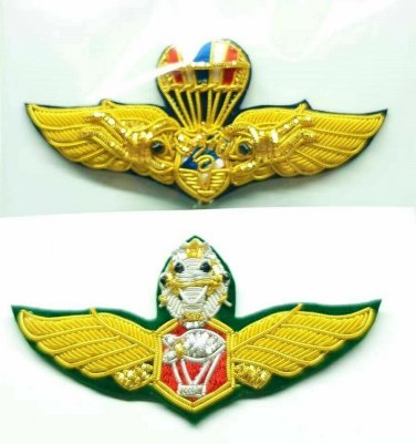 2 Thai Army Balloon Green Training Corps Student, Honorary Class Police Handmade