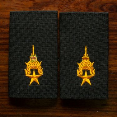 1 Pair, Major Rank Royal Thai army corps Soldier Shoulder Boards Fabric Pair