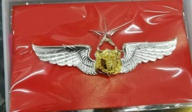 DOCTOR ROYAL THAI AIR FORCE MEDICAL METAL WING BADGE PIN RTAF