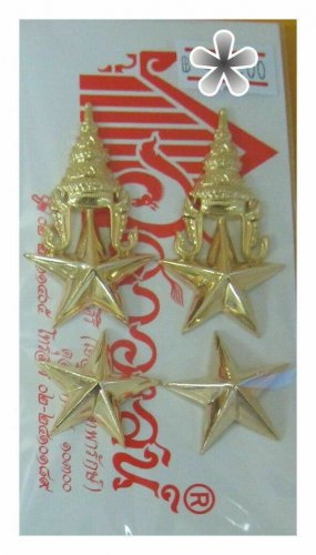 Lieutenant Colonel, Lt.Col. Rank Royal Thai Army Metal Pair