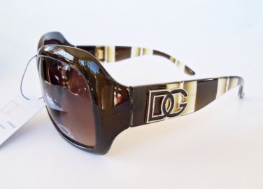 Women's Sunglasses With Gradient Black and Brown Lens With Muti Color Frame