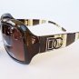 Women's Sunglasses With Gradient Black and Brown Lens With Muti Color Frame