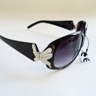 White Butterfly High Fashion Women Sunglasses With Black, Brown and White Frames