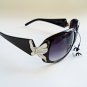 White Butterfly High Fashion Women Sunglasses With Black, Brown and White Frames