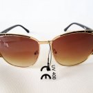 Vintage Retro Good Lady Cat Eye Women Sunglasses w/ Metal Frames & Rhinestones