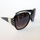 Brand New Style High Fashion Women's Black Oval Sunglasses With Rhinestones
