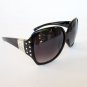 Brand New Style High Fashion Women's Black Oval Sunglasses With Rhinestones