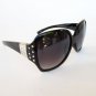 Brand New Style High Fashion Women's Black Oval Sunglasses With Rhinestones
