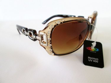 Good Design Style Black, Brown and Purple Women's Sunglasses With Rhinestones.