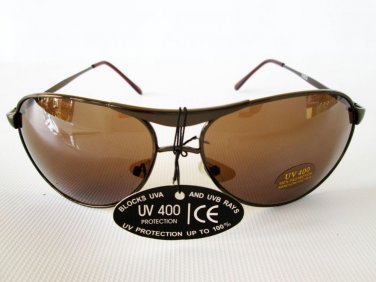 Brand New Men's Aviator Sunglasses With Brown Lens & Metal Frames For Daily Use