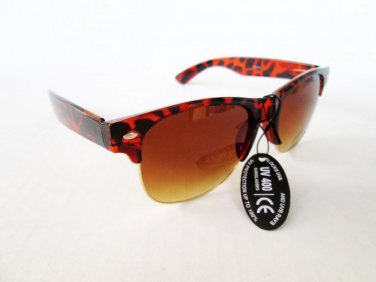 Designer Inspired Brand New Tortoise Aviator Women's Sunglasses with Brown Lens