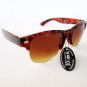 Designer Inspired Brand New Tortoise Aviator Women's Sunglasses with Brown Lens