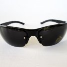 Good Brand New Sporty Shied Sunglasses With Black Lens and Black Plastic Frame