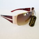 High Fashion Women's Sunglasses With Metal Plastic Frame and Black Brown Lens