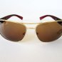 New Aviator Brown Sunglasses Brown Lens and Brown and Gold Plastic, Metal Frames