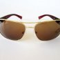 New Aviator Brown Sunglasses Brown Lens and Brown and Gold Plastic, Metal Frames