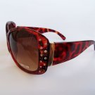 Good Brand New Women's Oval Sunglasses With Tortoise Frames and Rhinestones