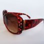 Good Brand New Women's Oval Sunglasses With Tortoise Frames and Rhinestones