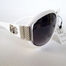 High Fashion Ladies Sunglasses With White Frames and Black Lens For All Women