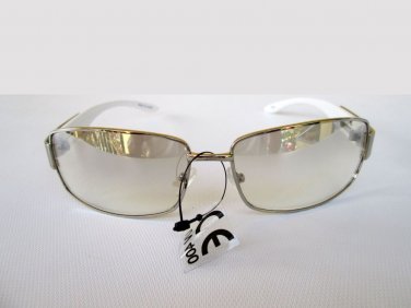 Brand New Style Women's White Sunglasses, Clear Lens, With Semi-Square Shaped