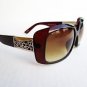 Good Fashion Squre Style Womens Sunglasses With Brown Lens and Brown Frames