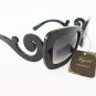 New High Fashion Designer Style Black Sunglasses with Swirl Frames For Women