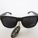 Unisex Black Retro 80s Wayfarer Gloss Sunglasses With Black Frames For Men Women