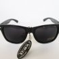 Unisex Black Retro 80s Wayfarer Gloss Sunglasses With Black Frames For Men Women
