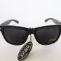 Unisex Black Retro 80s Wayfarer Gloss Sunglasses With Black Frames For Men Women