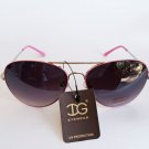 Womens Aviator Sunglasses With Pink, Blue, Purple and White Frame