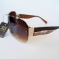 Women Fashion DG Eyewear Brown Shield Lens and Frame Sunglasses and Shades
