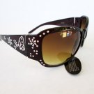 High Fashion Women's Brown Sunglasses With Brown Lens and Brown Plastic Frames