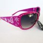 High Fashion Women's Sunglasses With Light Dark Lens and Pink Plastic Frames