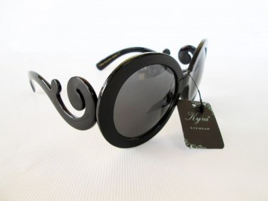 Good Brand New Style Black Sunglasses With Swirl Frame For High Fashion Women.