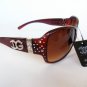 Women's Sunglasses with Rhrinestones in Black, Brown, Dark Lens, Color Frames