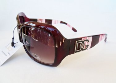 Brown Women's Sunglasses With Multi-color Black, Blue and Brown Frames