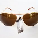 Sunglasses with Gold Metal Frames and Brown Lens For Men and Women
