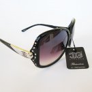 New Fashion Women Sunglasses With Rhinestones With Black Lens and  Black Frames