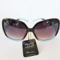 High Fashion Women Sunglasses and Shades With Rhinestones and Light Blue Frames