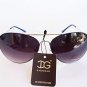 Light, Dark Lens Women's Aviator Oval Sunglasses with Metal Plastic Color Frames