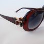 High Fashion Women Sunglasses in Black and Brown Lens with Oval Shape